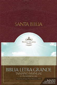 RVR 1960 Biblia Letra Granda Tamano Manual con Referencias, borgona imitacion piel (Spanish Edition)