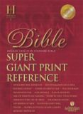 HCSB Super Giant Print Reference Bible, Burgundy Genuine Leather