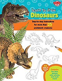 Learn to Draw Dinosaurs: Step-by-step instructions for more than 25 prehistoric creatures-64 pages of drawing fun! Contains fun facts, quizzes, color photos, and much more!