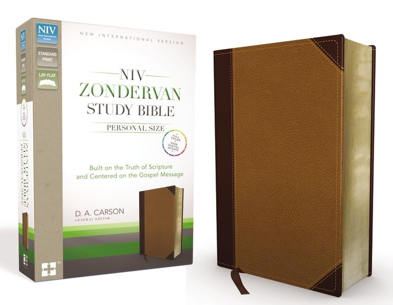 NIV Zondervan Study Bible, Personal Size, Imitation Leather, Brown/Tan: Built on the Truth of Scripture and Centered on the Gospel Message