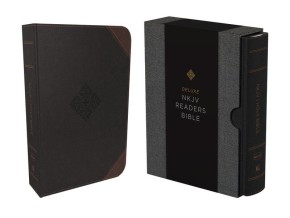 NKJV, Deluxe Reader's Bible, Leathersoft, Black, Comfort Print