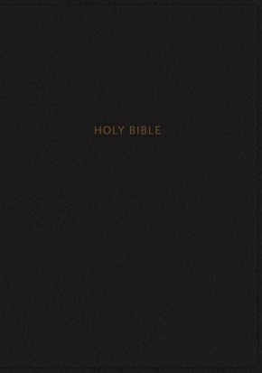NKJV, Journal the Word Bible, Leathersoft, Black, Red Letter Edition, Comfort Print: Reflect, Journal, or Create Art Next to Your Favorite Verses