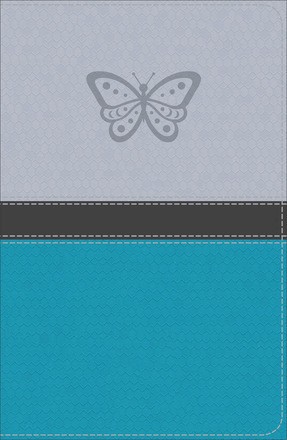 KJV Study Bible for Girls Silver/Teal, Butterfly Design LeatherTouch