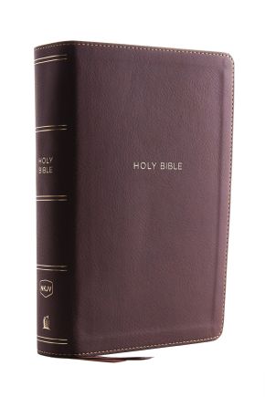 NKJV, Single-Column Reference Bible, Leathersoft, Mahogany, Comfort Print: Holy Bible, New King James Version