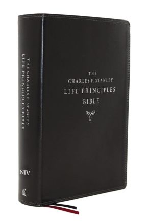 NIV, Charles F. Stanley Life Principles Bible, 2nd Edition, Leathersoft, Black, Thumb Indexed, Comfort Print: Holy Bible, New International Version