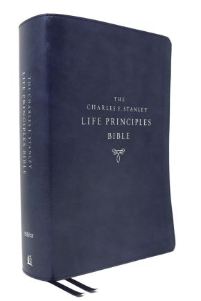 NIV, Charles F. Stanley Life Principles Bible, 2nd Edition, Leathersoft, Blue, Comfort Print: Holy Bible, New International Version