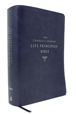 NIV, Charles F. Stanley Life Principles Bible, 2nd Edition, Leathersoft, Blue, Thumb Indexed, Comfort Print: Holy Bible, New International Version