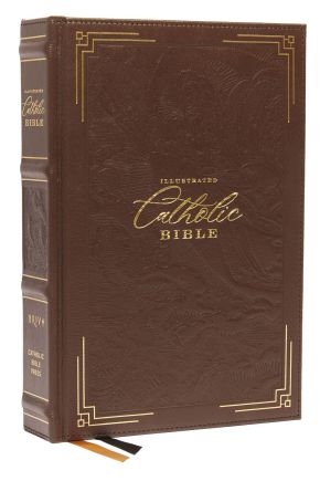 NRSVCE, Illustrated Catholic Bible, Genuine leather over board, Brown, Comfort Print: Holy Bible