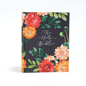CSB Notetaking Bible, Hosanna Revival Edition, Dahlias Cloth-Over-Board, Black Letter, Single-Column, Journaling Space, Reading Plan, Easy-to-Read Bible Serif Type