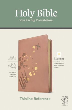 NLT Thinline Reference Holy Bible (Red Letter, LeatherLike, Brushed Pink): Includes Free Access to the Filament Bible App Delivering Study Notes, Devotionals, Worship Music, and Video
