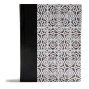 CSB Legacy Notetaking Bible, Spanish Tile LeatherTouch-Over-Board