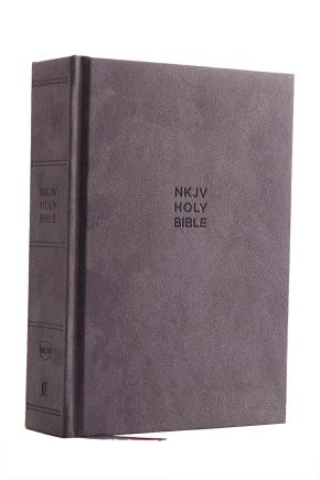 NKJV, Compact Single-Column Reference Bible, Cloth Over Board, Gray, Comfort Print: Holy Bible, New King James Version