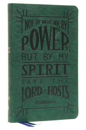 NKJV, Thinline Youth Edition Bible, Verse Art Cover Collection, Leathersoft, Green, Red Letter, Comfort Print: Holy Bible, New King James Version