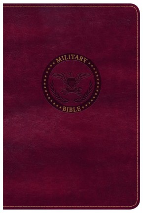 CSB Military Bible, Burgundy LeatherTouch