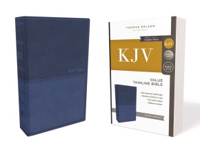 KJV, Value Thinline Bible, Leathersoft, Blue, Red Letter Edition, Comfort Print