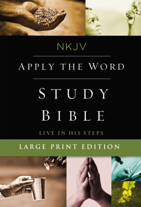 NKJV, Apply the Word Study Bible, Large Print, Hardcover, Red Letter Edition: Live in His Steps *Scratch & Dent*