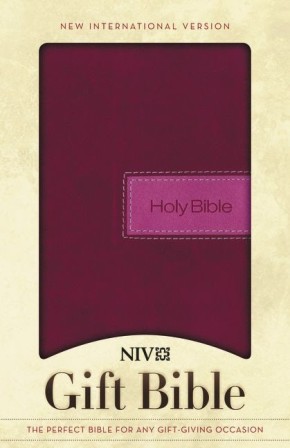 NIV, Gift Bible, Imitation Leather, Red/Pink, Red Letter Edition
