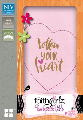NIV, Faithgirlz Backpack Bible, Compact, Leathersoft, Pink